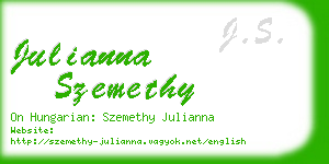 julianna szemethy business card